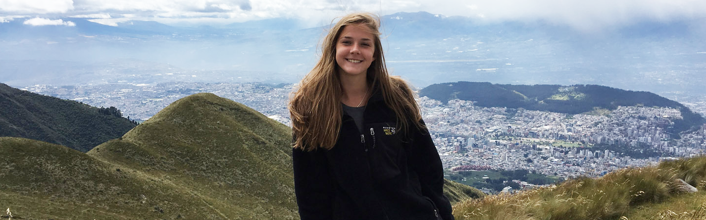 Girl With Mountain Behind