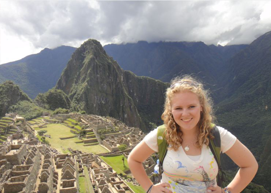 Girl With Mountain Behind