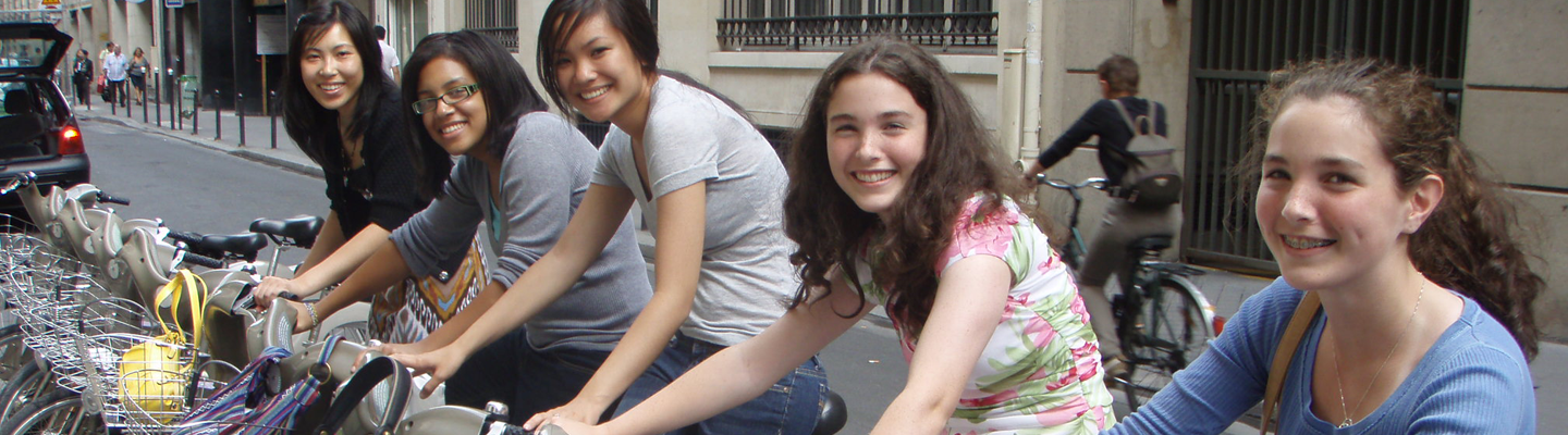 Girls on bikes