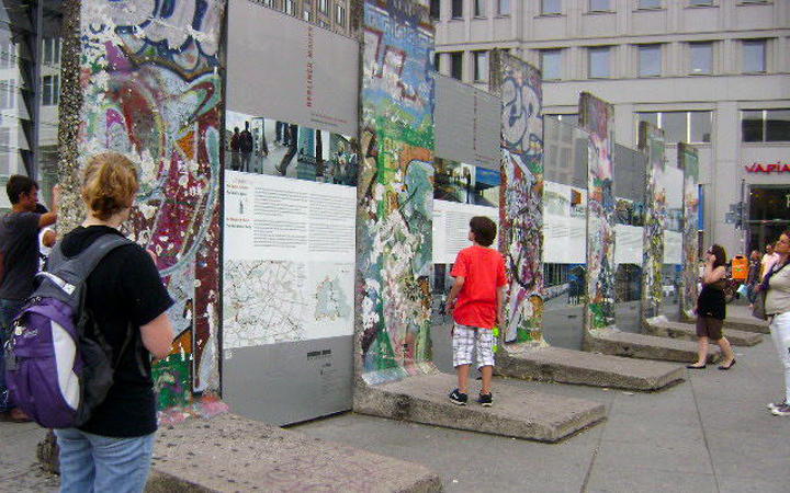 Students at the Berlin Wall 