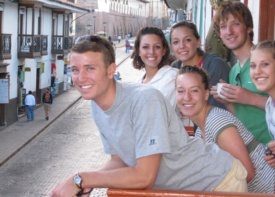 Group on balcony