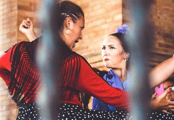 Women dancing flamenco