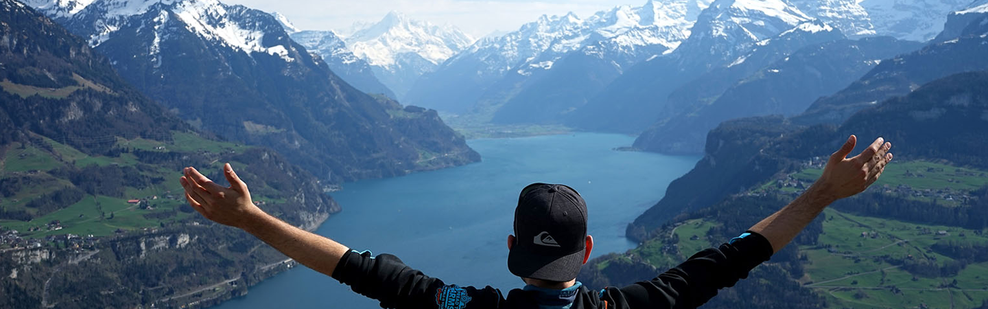 Boy in Mountains