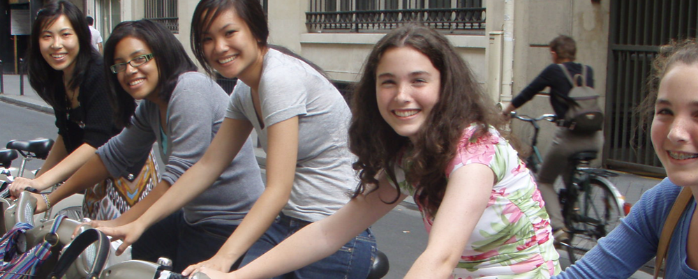 Girls on bikes