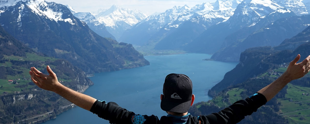 Boy in Mountains
