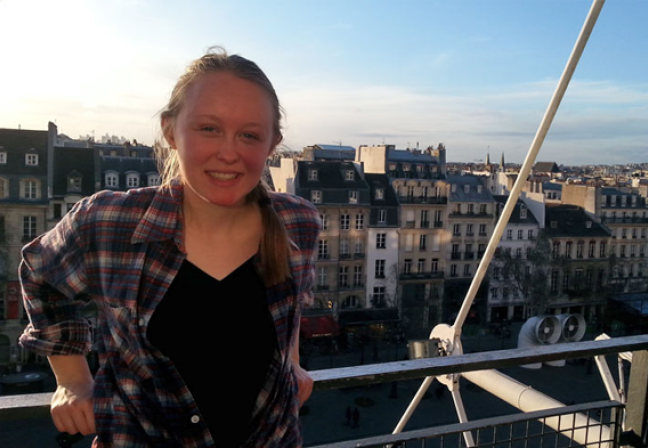 Girl on a balcony