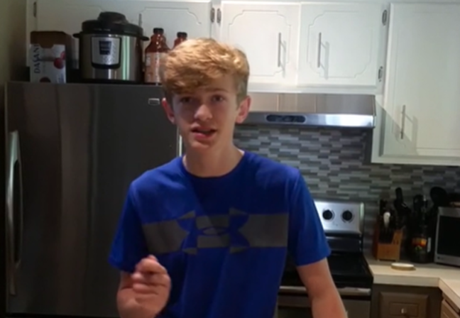 Boy in kitchen