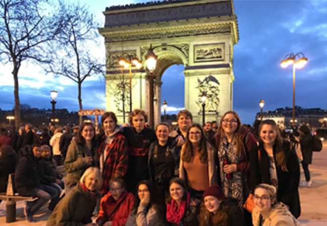 Group by Arc de Triomphe