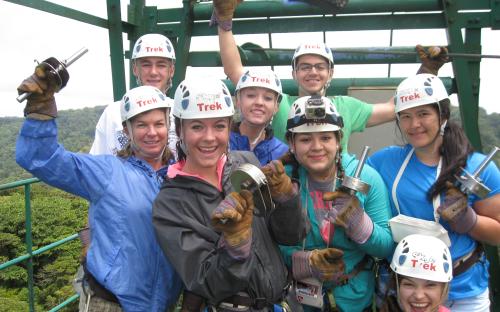 Victorious Ziplining Group in Costa Rica