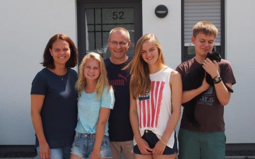 Girl and Host Family