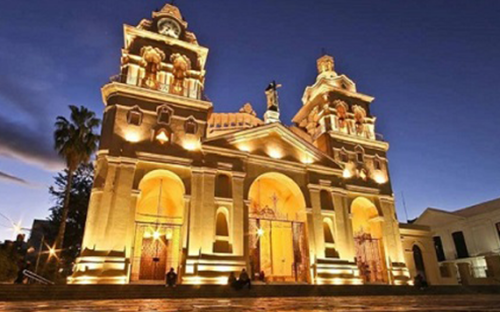 Old building at night