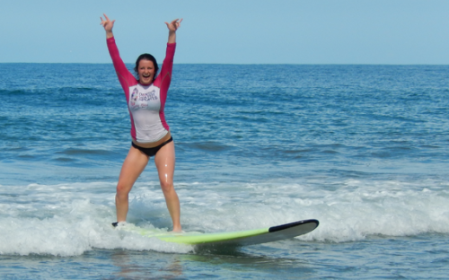 Girl surfing 