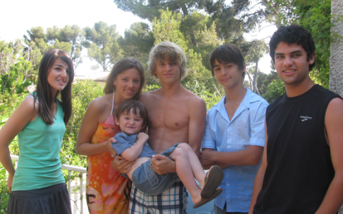 Student with host family