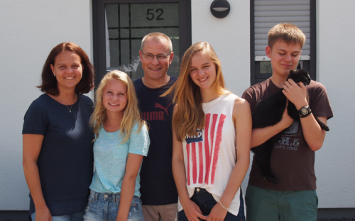 Student with host family