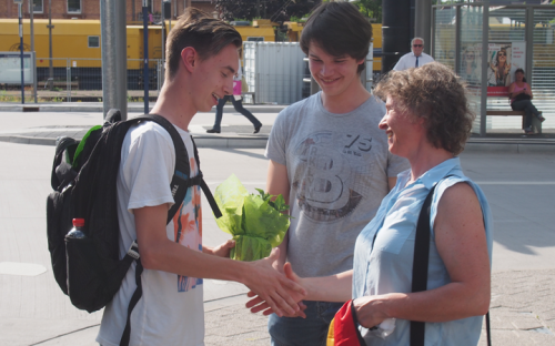 Student with host family