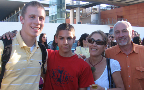 Student with host family