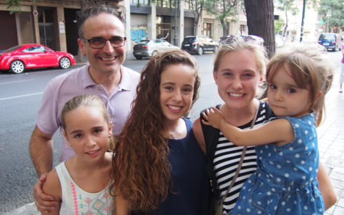 Student with host family