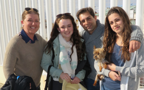 Student with host family