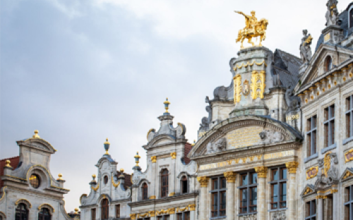 City buildings in Belgium