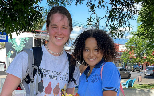 Host sister and student