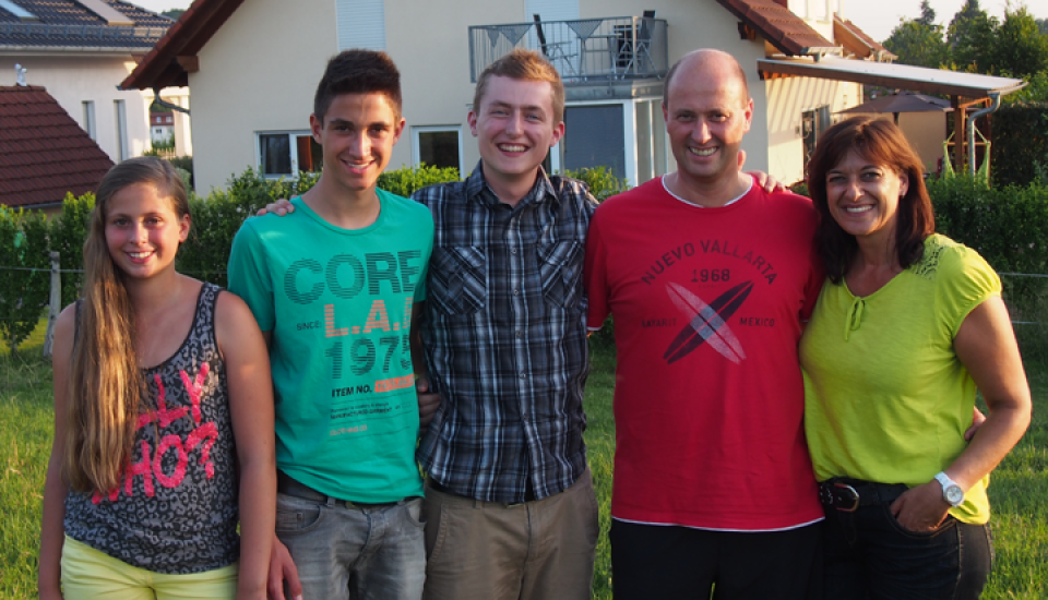 Student with host family