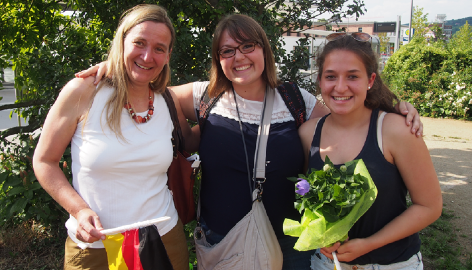 Student and host family