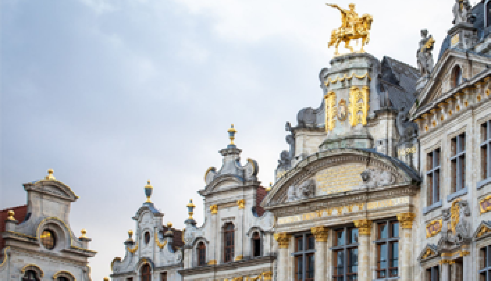 City buildings in Belgium