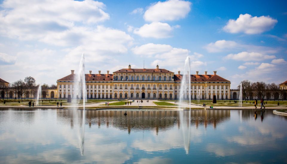 Building with fountains