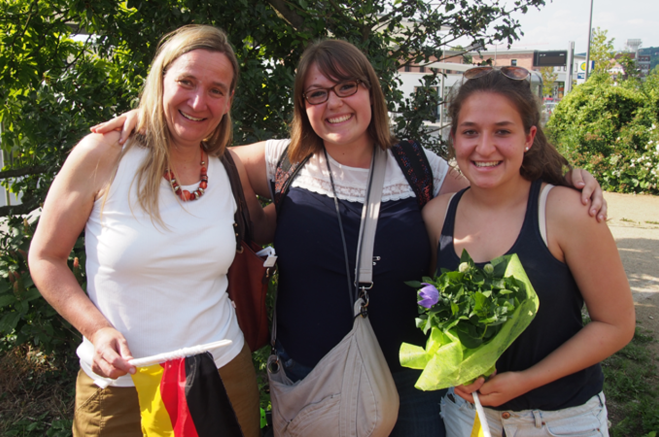 Student and host family