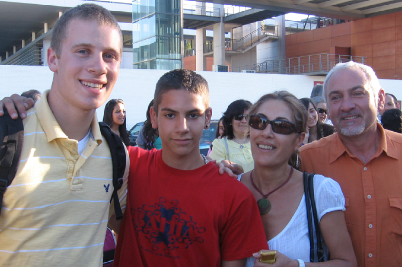 Student and host family