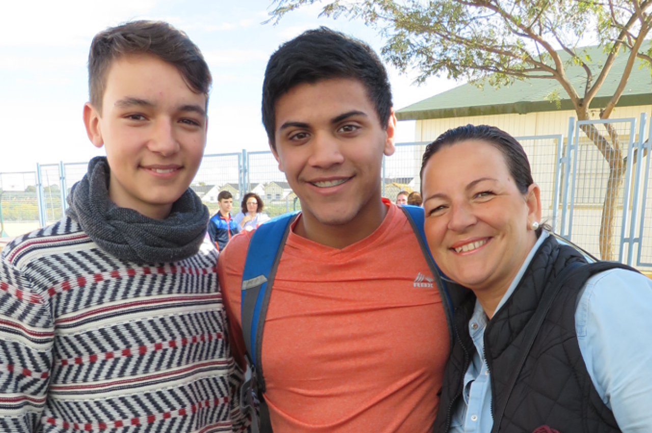 Student with host family