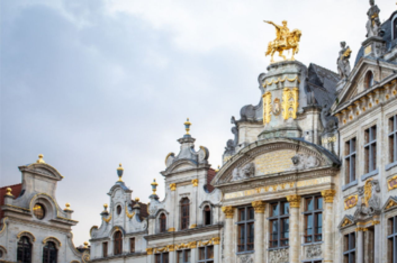 City buildings in Belgium