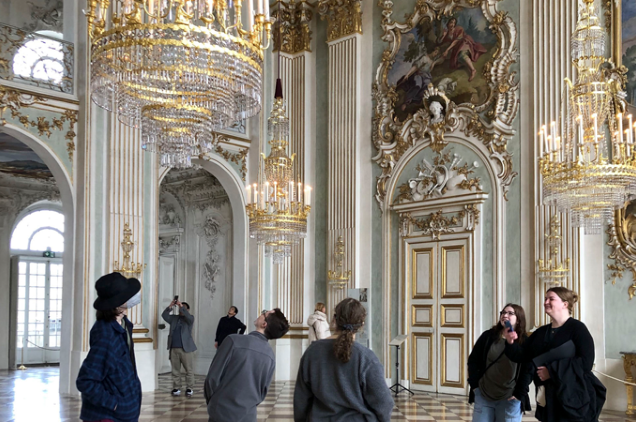Student group in Palace