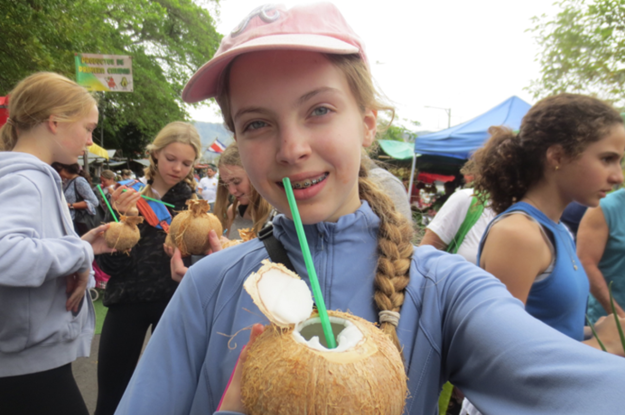 Harper selfie at the market
