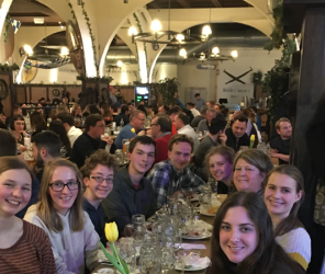 Student group dinner in Germany