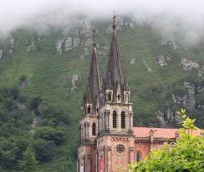 Church and clouds