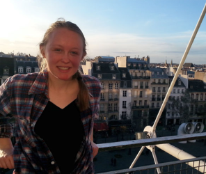 Girl on a balcony