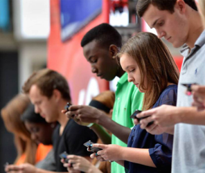 Kids on phones