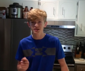 Boy in kitchen